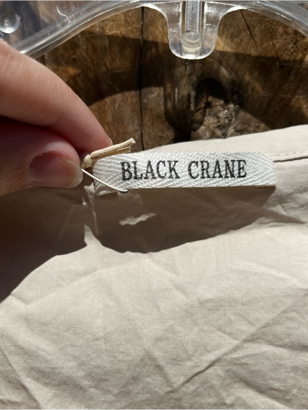 Brand New Black Crane 100% Cotton Relaxed Cream Button-Front Women's Top - Picture 5 of 9